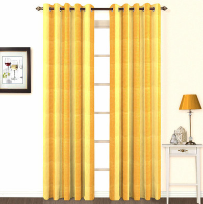 28% OFF on Skipper Cotton Orange Striped Eyelet Curtain 28% OFF on Skipper Cotton Orange Striped Eyelet Curtain