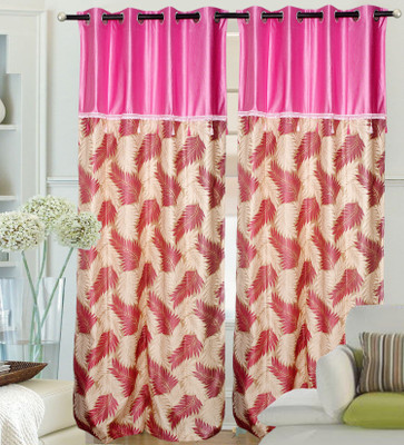 46% OFF on Hargunz Polyester Pink Self Design Eyelet Curtain 46% OFF on Hargunz Polyester Pink Self Design Eyelet Curtain