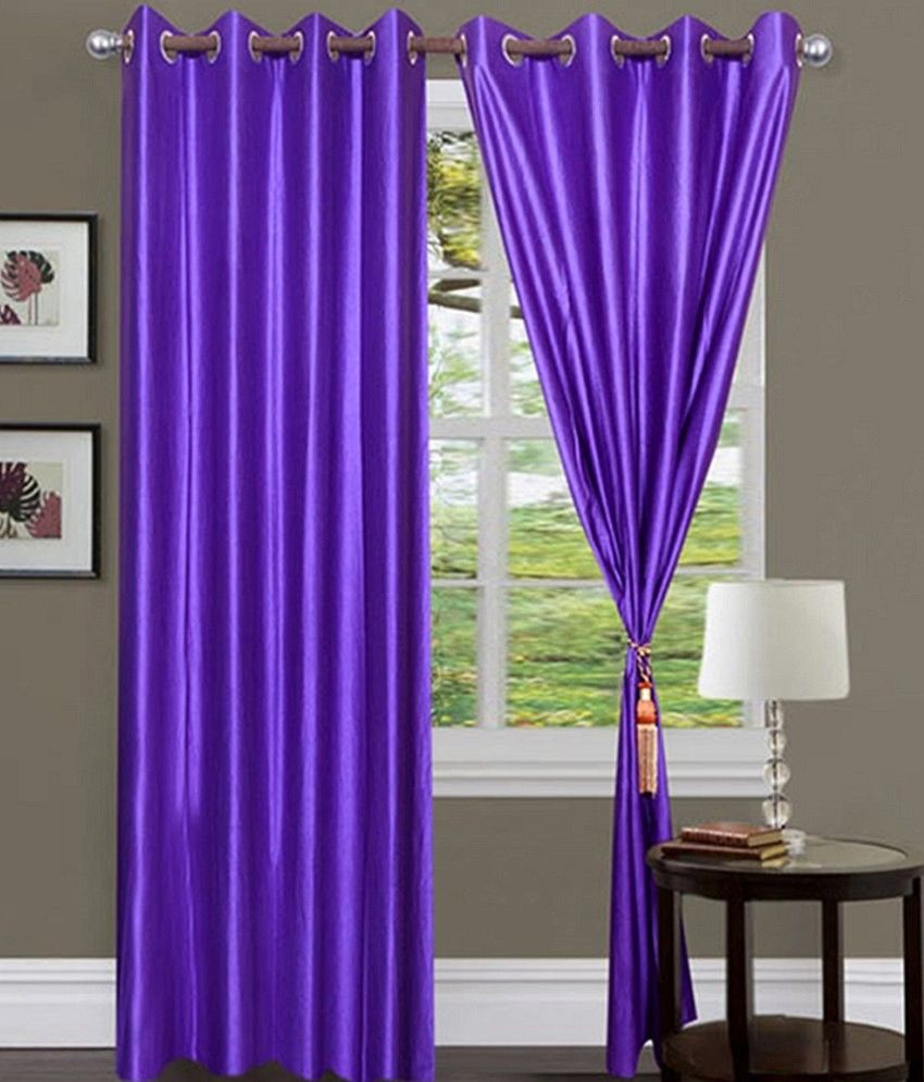 58% OFF on ExpressionsHome Polyester Blue Solid Eyelet Curtain 58% OFF on ExpressionsHome Polyester Blue Solid Eyelet Curtain