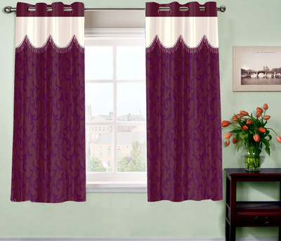 38% OFF on TT Purple Damask Eyelet Curtain 38% OFF on TT Purple Damask Eyelet Curtain