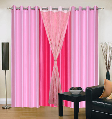 53% OFF on Hargunz Pink, Pink Solid Eyelet Curtain 53% OFF on Hargunz Pink, Pink Solid Eyelet Curtain