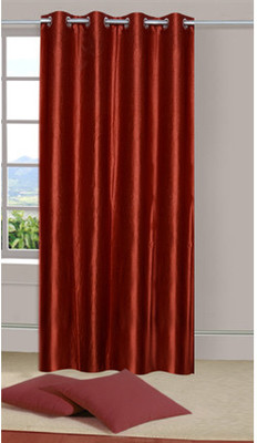 41% OFF on Handloomdaddy Polyester Brown Self Design Eyelet Curtain 41% OFF on Handloomdaddy Polyester Brown Self Design Eyelet Curtain