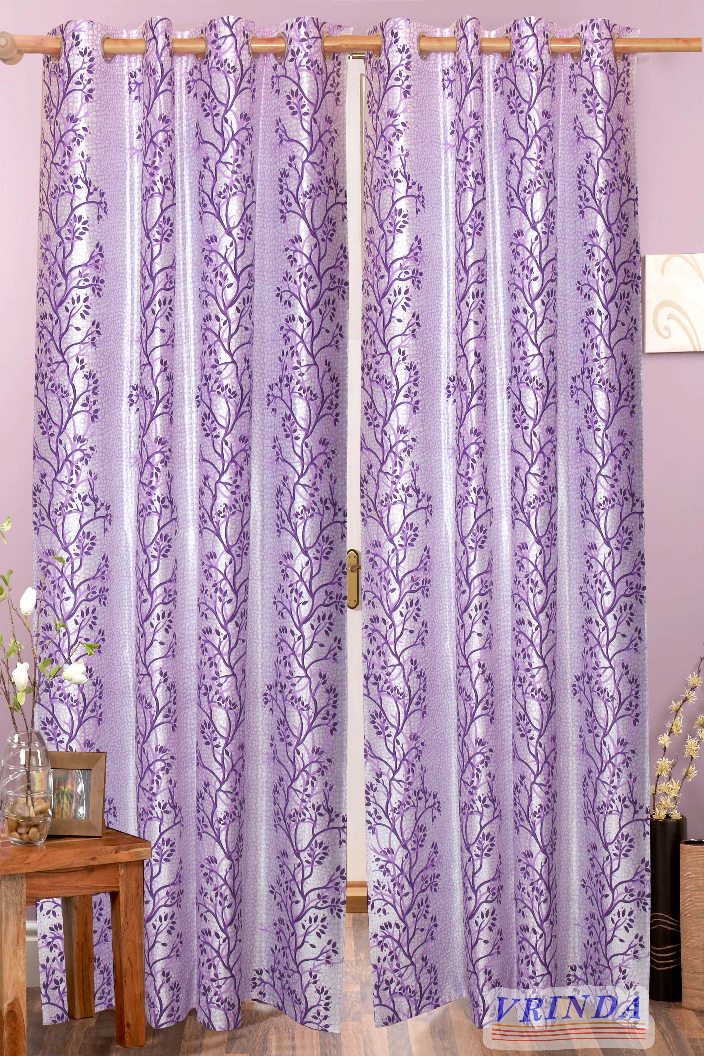 46% OFF on Vrinda Polycotton Multicolor Printed Eyelet Curtain