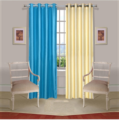 48% OFF on ExpressionsHome Polyester Blue, Beige Solid Eyelet Curtain 48% OFF on ExpressionsHome Polyester Blue, Beige Solid Eyelet Curtain