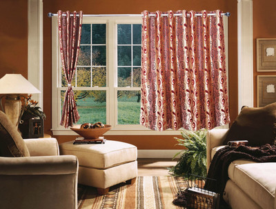 60% OFF on OsianArts Pink Floral Eyelet Curtain