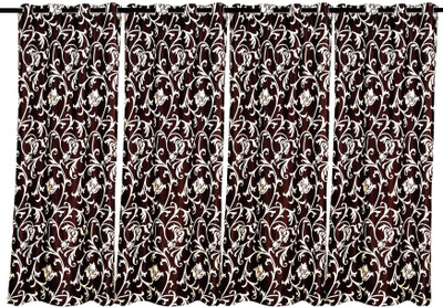 61% OFF on Zikrak Exim Polyester Brown Striped Door Curtain