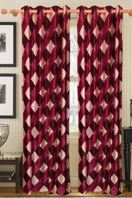 60% OFF on Vrinda Polyester Purple Floral Eyelet Curtain 60% OFF on Vrinda Polyester Purple Floral Eyelet Curtain
