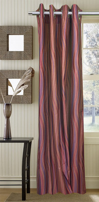 50% OFF on Trendy Home Polyester Maroon Printed Eyelet Curtain