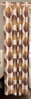 50% OFF on Vrinda Polyester Yellow Printed Eyelet Curtain