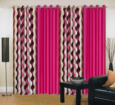 35% OFF on IWS Polyester Multicolor Printed Eyelet Curtain