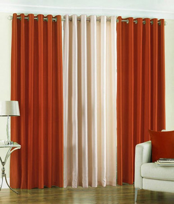 66% OFF on HomeZaara Polyester Multicolor Solid Eyelet Curtain 66% OFF on HomeZaara Polyester Multicolor Solid Eyelet Curtain