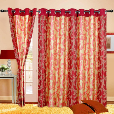 67% OFF on Cortina Polyester Maroon Polka Eyelet Curtain 67% OFF on Cortina Polyester Maroon Polka Eyelet Curtain