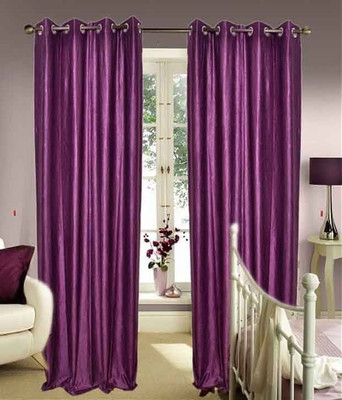 68% OFF on ExpressionsHome Polyester Purple Solid Eyelet Curtain 68% OFF on ExpressionsHome Polyester Purple Solid Eyelet Curtain
