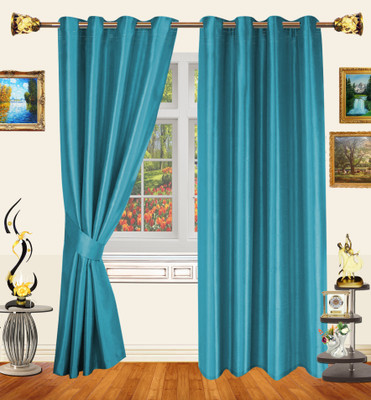69% OFF on Decor Bazaar Polyester Light Blue Floral Eyelet Curtain 69% OFF on Decor Bazaar Polyester Light Blue Floral Eyelet Curtain