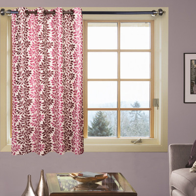 63% OFF on Kings Polycotton Multicolor Printed Tab Top Curtain
