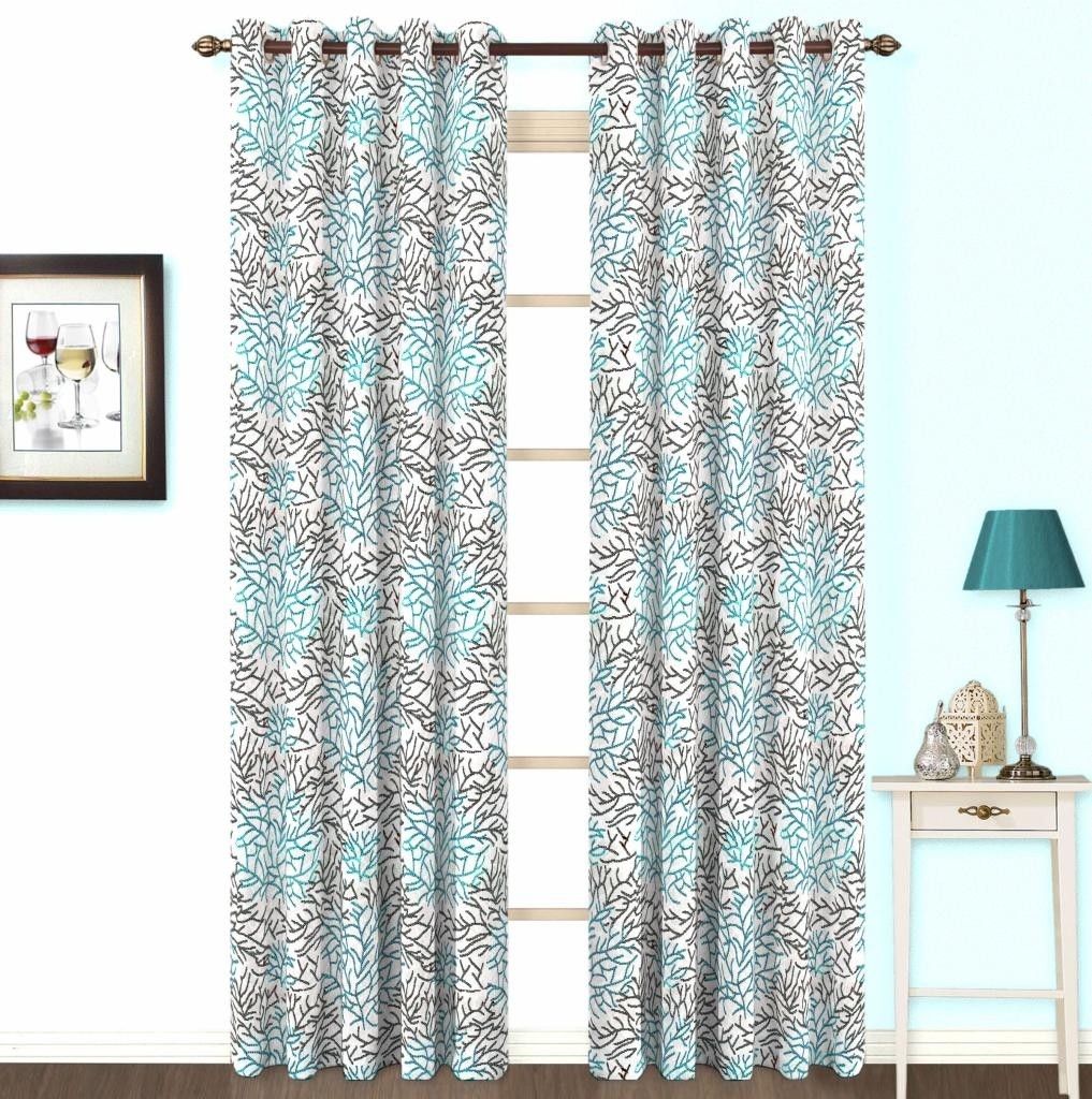 10% OFF on Skipper Polyester, Viscose, Blends Blue Floral Concealed Tab Top Curtain