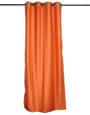 BlindsNcurtains Polyester Orange Solid Eyelet Curtain BlindsNcurtains Polyester Orange Solid Eyelet Curtain