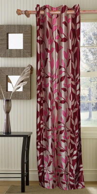 50% OFF on Vrinda Polyester Pink Printed Eyelet Curtain