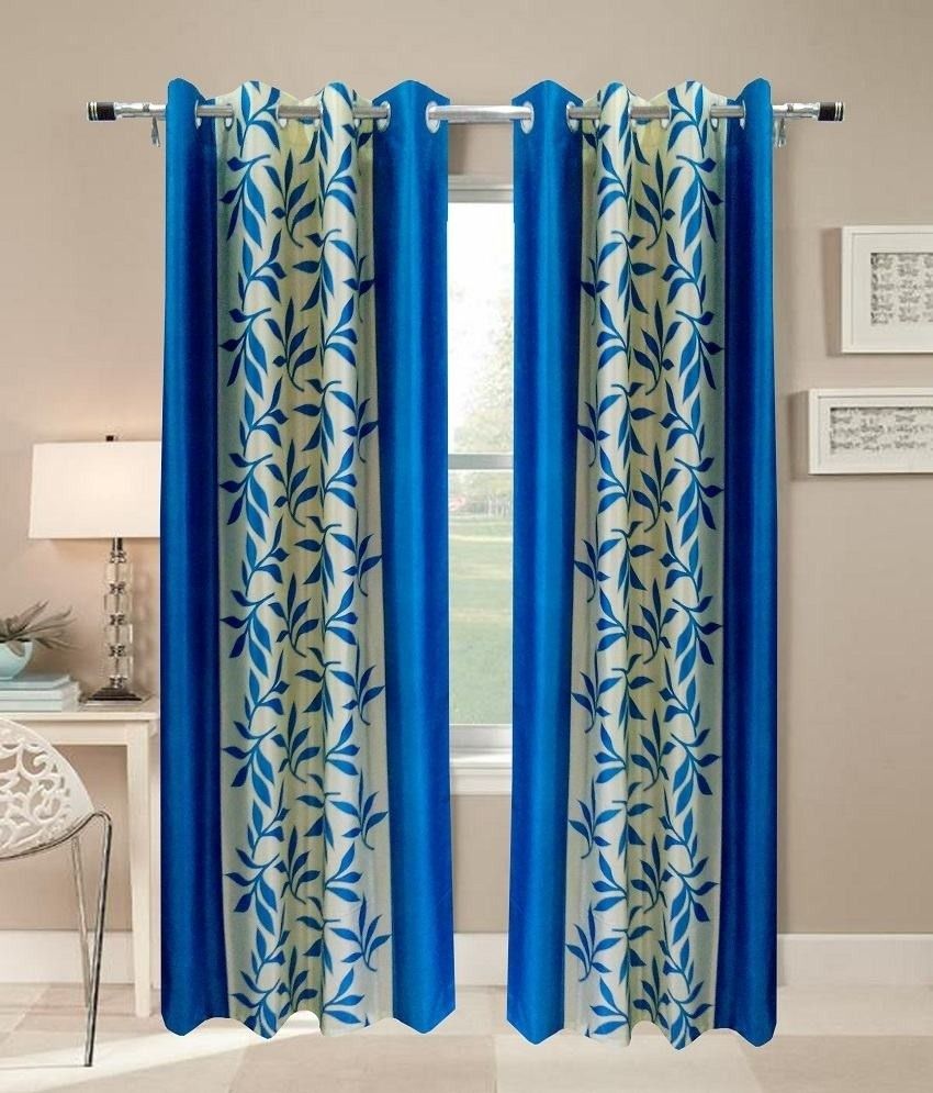 62% OFF on Hargunz Polyester Blue Geometric Eyelet Curtain 62% OFF on Hargunz Polyester Blue Geometric Eyelet Curtain