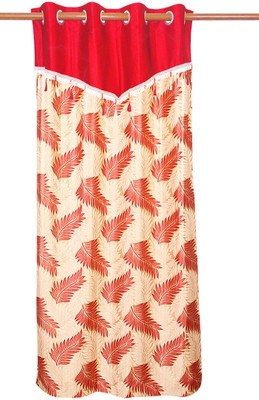 71% OFF on Zikrak Exim Polyester Orange Abstract Eyelet Curtain