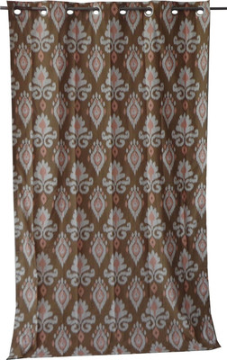 51% OFF on Adt Saral Cotton Brown Printed Eyelet Curtain 51% OFF on Adt Saral Cotton Brown Printed Eyelet Curtain