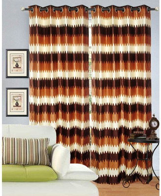 40% OFF on Madhav Product Polyester Multicolor Floral Eyelet Curtain