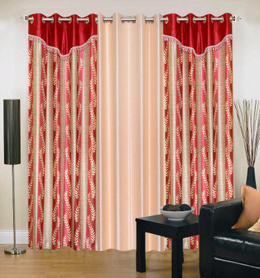66% OFF on IWS Polyester Multicolor Checkered Eyelet Curtain