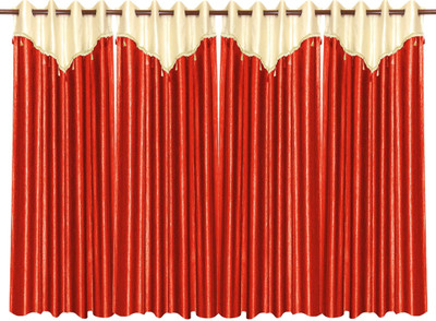 67% OFF on Zikrak Exim Polyester Orange Solid Eyelet Curtain