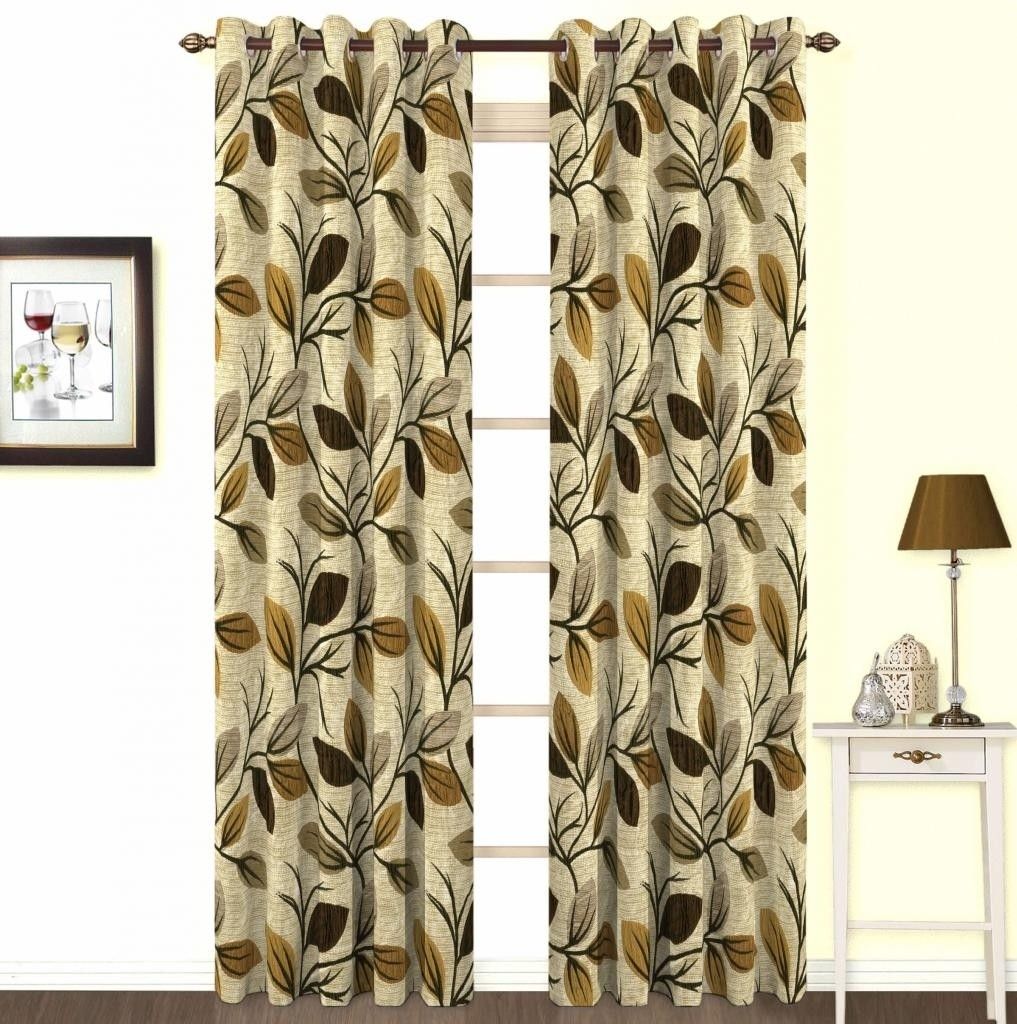 Skipper Cotton, Viscose Brown Geometric Eyelet Curtain