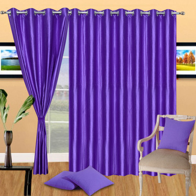 49% OFF on Handloomdaddy Polyester Purple Solid Eyelet Curtain 49% OFF on Handloomdaddy Polyester Purple Solid Eyelet Curtain