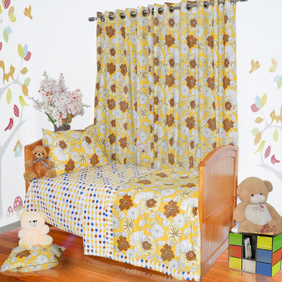 30% OFF on Aurraa Yellow Floral Print Single Cotton Bedding Set 30% OFF on Aurraa Yellow Floral Print Single Cotton Bedding Set