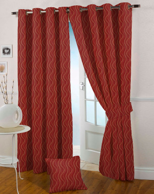 46% OFF on Presto Polycotton Maroon Printed Eyelet Curtain 46% OFF on Presto Polycotton Maroon Printed Eyelet Curtain
