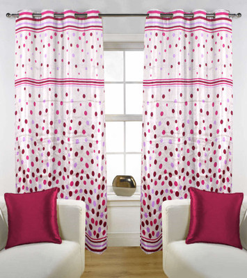 56% OFF on Handloom Factory Polycotton Red Floral Eyelet Curtain 56% OFF on Handloom Factory Polycotton Red Floral Eyelet Curtain