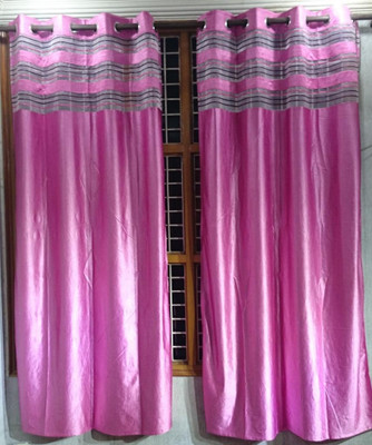 50% OFF on Jojo Designs Polyester Pink Fleur-de-lis Eyelet Curtain
