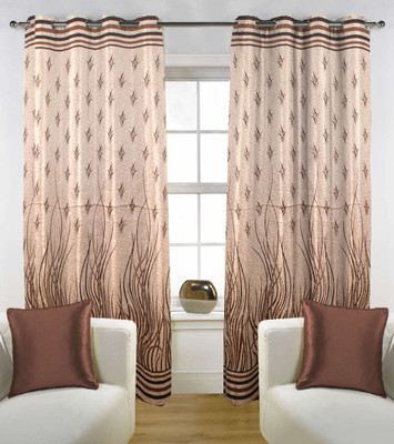 50% OFF on Kings Polycotton Brown Floral Eyelet Curtain 50% OFF on Kings Polycotton Brown Floral Eyelet Curtain
