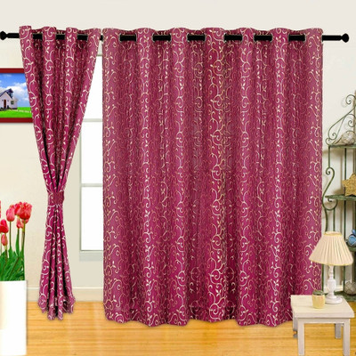 36% OFF on Cortina Polyester Pink Polka Eyelet Curtain 36% OFF on Cortina Polyester Pink Polka Eyelet Curtain