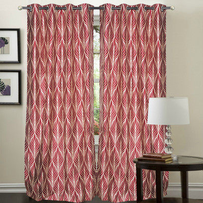 60% OFF on Hargunz Polyester Maroon Floral Eyelet Curtain 60% OFF on Hargunz Polyester Maroon Floral Eyelet Curtain