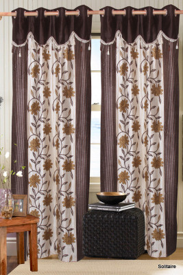 57% OFF on Vrinda Polyester Brown Solid Eyelet Curtain 57% OFF on Vrinda Polyester Brown Solid Eyelet Curtain