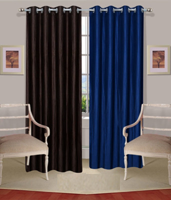 52% OFF on ExpressionsHome Polyester Blue, Brown Solid Eyelet Curtain 52% OFF on ExpressionsHome Polyester Blue, Brown Solid Eyelet Curtain