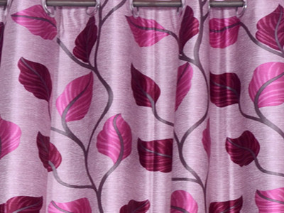 66% OFF on HomeZaara Polyester Multicolor Abstract Eyelet Curtain