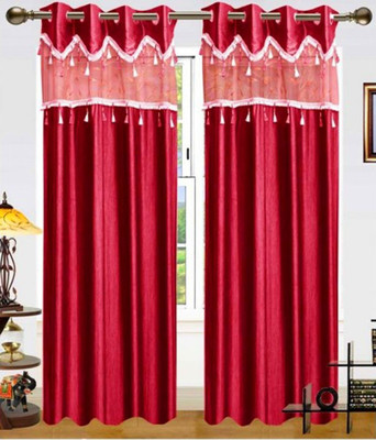 76% OFF on Shopgrab Polyester Red Printed Eyelet Curtain 76% OFF on Shopgrab Polyester Red Printed Eyelet Curtain