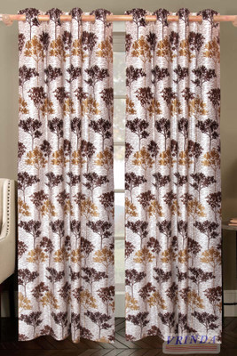 46% OFF on Vrinda Polycotton Multicolor Checkered Eyelet Curtain