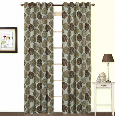 Skipper Polyester Brown Paisley Eyelet Curtain