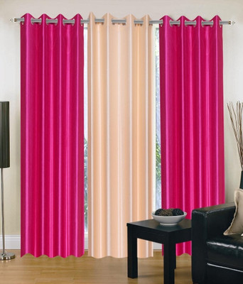 65% OFF on Decor Vatika Polycotton Pink, Beige Damask Eyelet Curtain 65% OFF on Decor Vatika Polycotton Pink, Beige Damask Eyelet Curtain