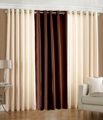 66% OFF on HomeZaara Polyester Brown, Beige Solid Eyelet Curtain 66% OFF on HomeZaara Polyester Brown, Beige Solid Eyelet Curtain