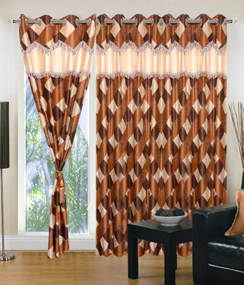 66% OFF on HomeZaara Polyester Multicolor Geometric Eyelet Curtain 66% OFF on HomeZaara Polyester Multicolor Geometric Eyelet Curtain
