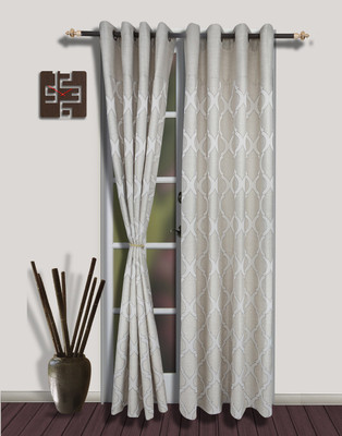 25% OFF on S9home by Seasons Polyester White Abstract Eyelet Curtain 25% OFF on S9home by Seasons Polyester White Abstract Eyelet Curtain