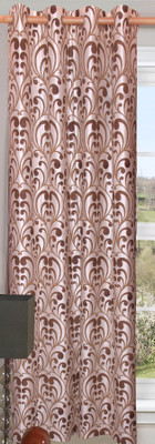 50% OFF on Vrinda Polyester Brown Printed Tab Top Curtain