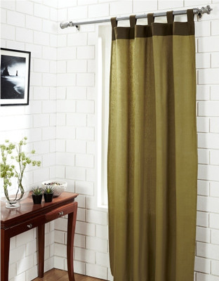 40% OFF on House This Cotton Green Floral Eyelet Curtain