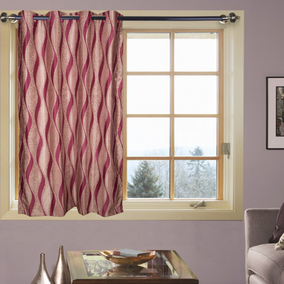 46% OFF on Kings Polyester Multicolor Floral Tab Top Curtain